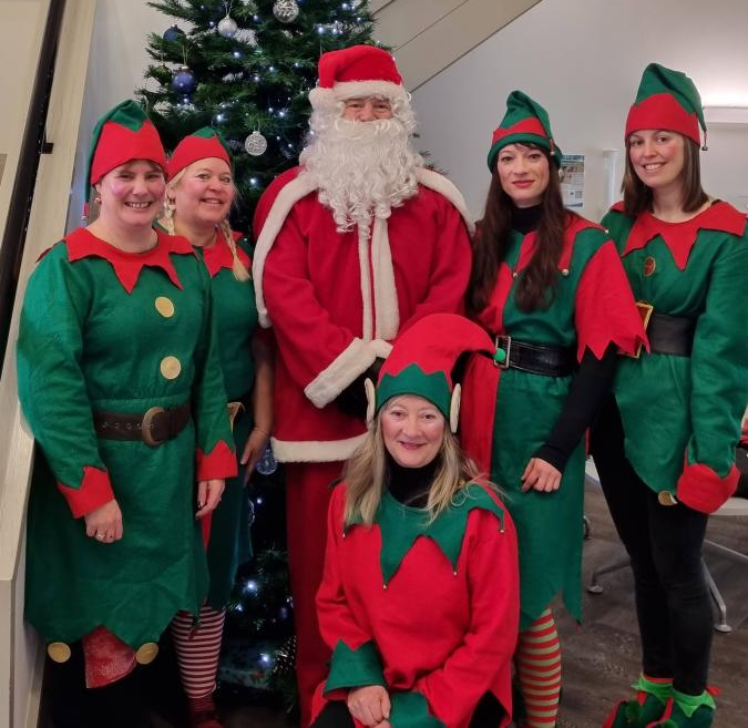 Domino Santa and Elves bring festive cheer