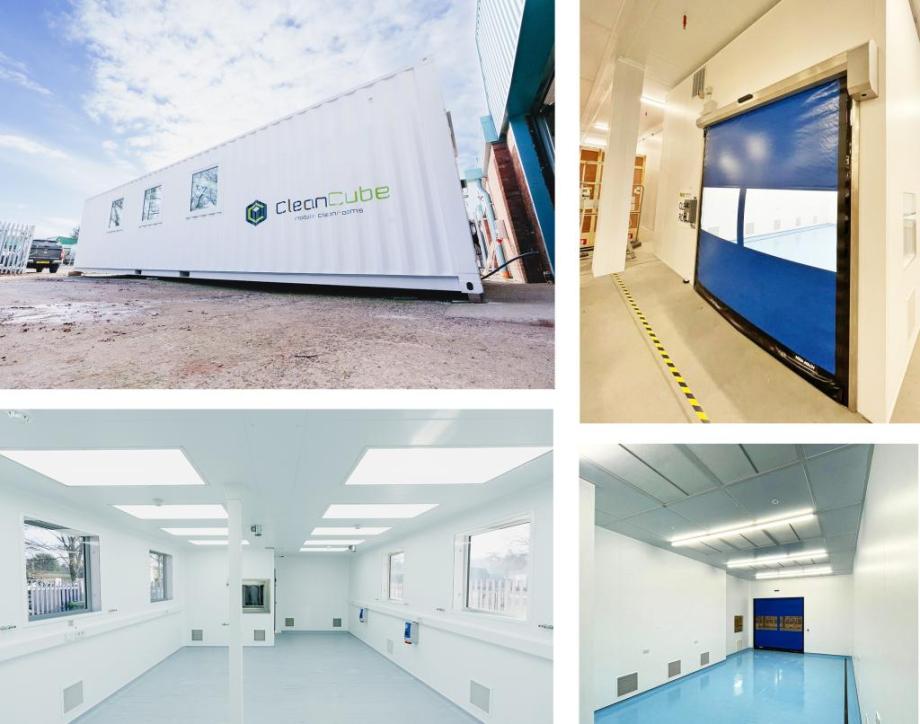 A CleanCube Maxi sent to Sweden alongside a modular cleanroom in Ireland