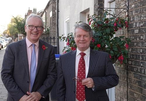 James Austin, Senior Partner at Birketts (left) with Charles Fraser  Credit: Birketts LLP