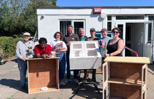 Team of Little Free Library builders