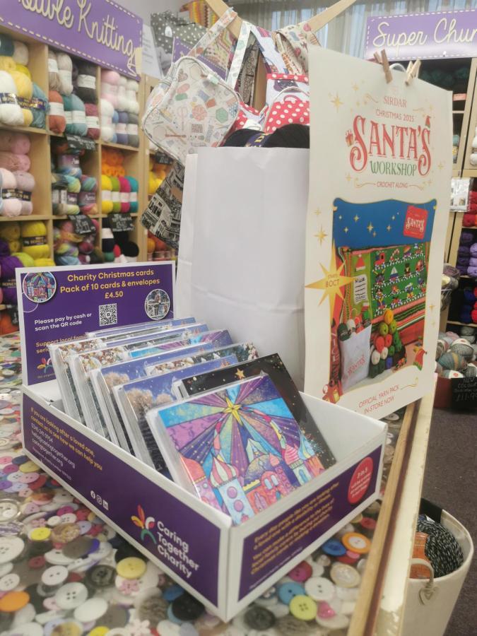 A box and cards from last Christmas