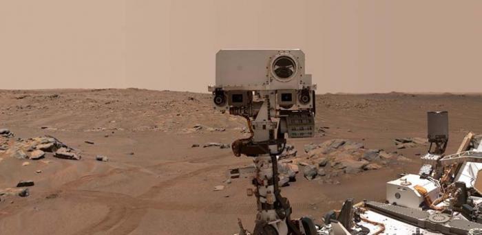   NASA’s Perseverance Mars rover takes a selfie over a rock nicknamed 'Rochette' on 10 September 2021  Credit: NASA/JPL-Caltech/MSSS