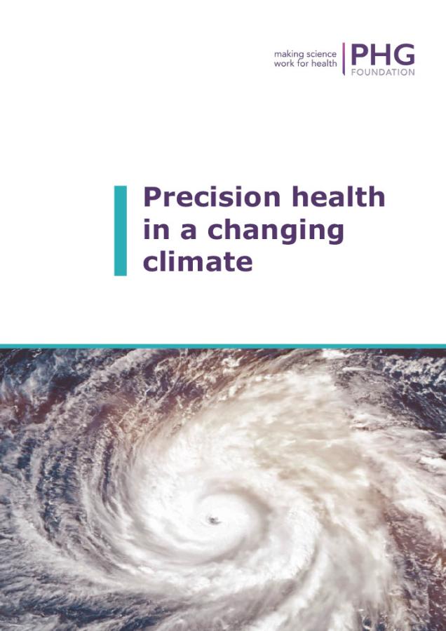 Cover of position statement on precision health and climate change