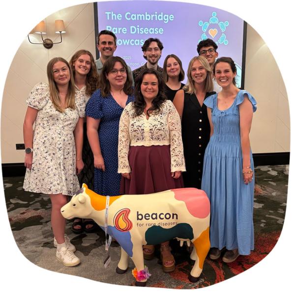 Photo of the Beacon team at the Cambridge Rare Disease Showcase 2025