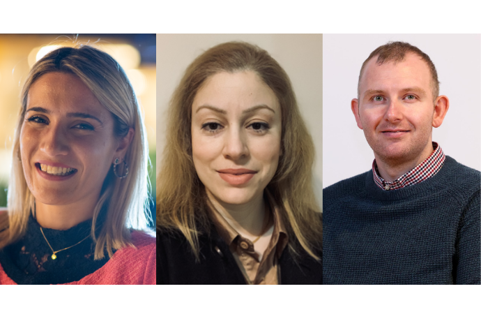 RU lecturers Alessia Mevoli and Asma Rezaei, plus ARU Peterborough’s Scott Steele