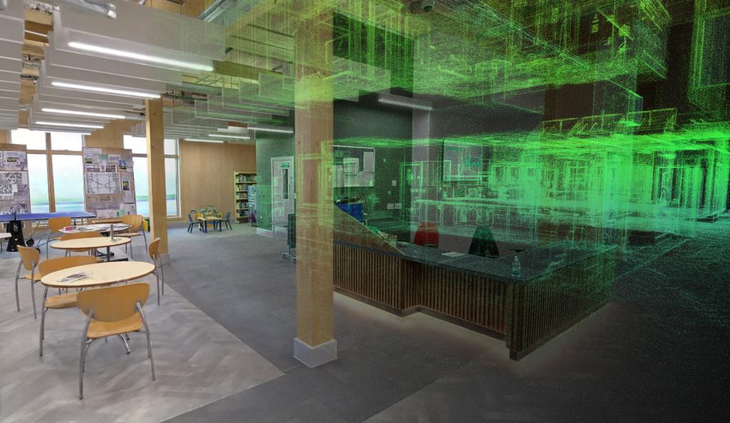 Reality capture fly-through of the Unity Centre, showing the completed interior space in an immersive 3D visualisation.