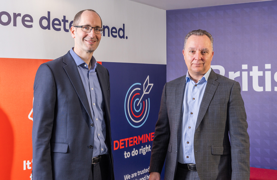 Image shows Jon Spratley, CEO at 42T with Alex Lamb, Chairman of British Engines Group.