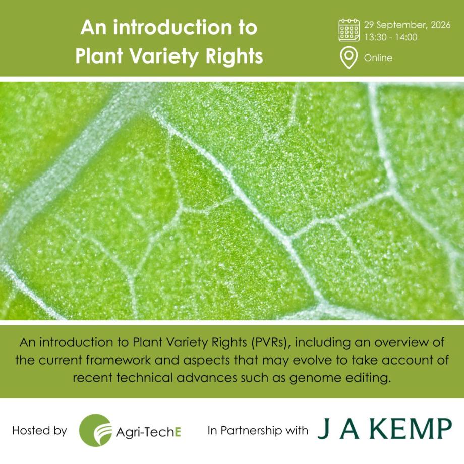 An introduction to Plant Variety Rights