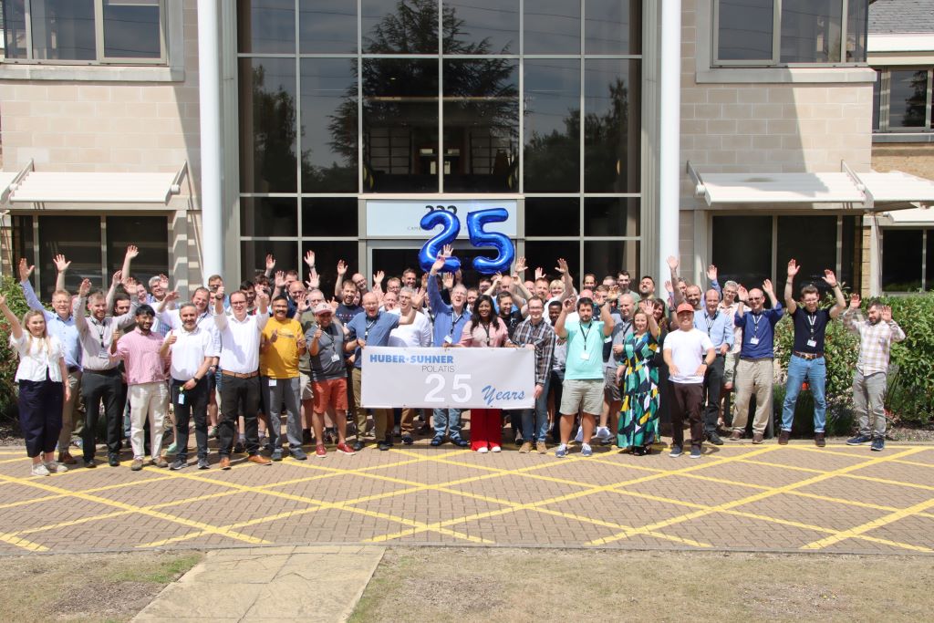 2.	The POLATIS Cambridge team outside their Science Park premises.