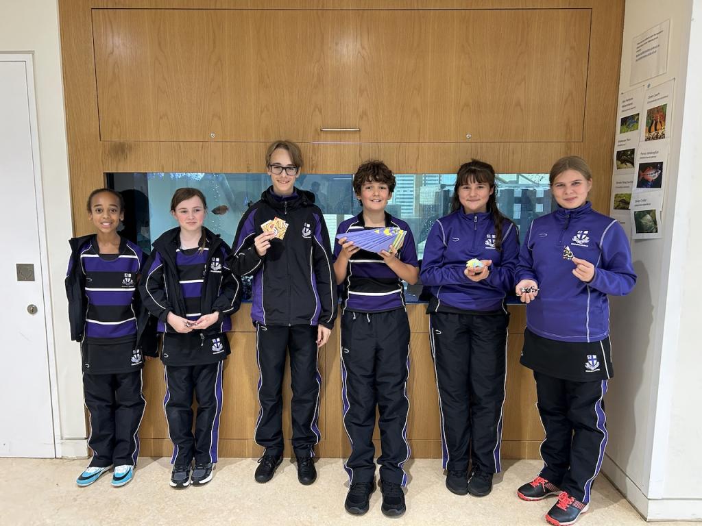 Kimbolton pupils taking part in an African Origami Craft workshop to mark Black History Month - this was just one of the many activities to take place throughout the month.