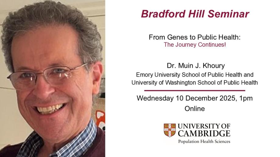 Bradford Hill Seminar: From Genes to Public Health: The Journey Continues!