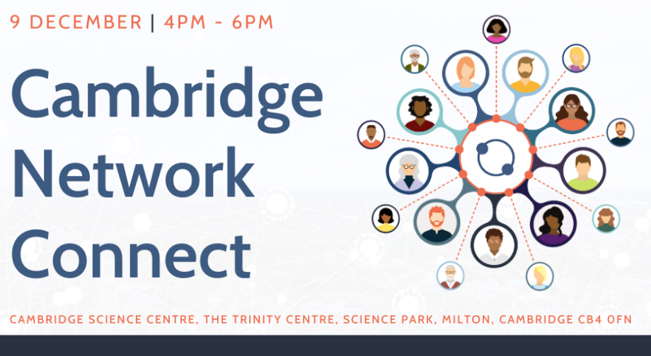 Connect logo plus blue words on a pale blue background