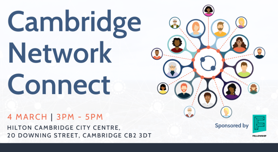 Connect logo plus blue words on a pale blue background