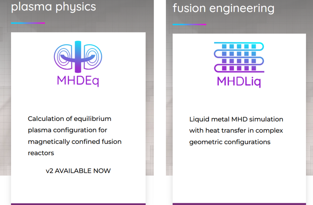 CMP Plasma physics (MHDEq) and fusion engineering (MHDLiq) product descriptions