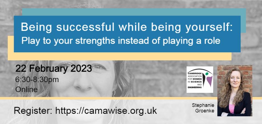 Being successful while being yourself: play to your strengths,not to a role