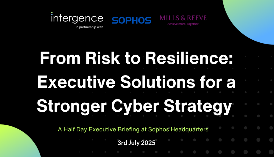A cover image with a black background reading 'From Risk to Resilience: Executive Solutions for a Stronger Cyber Strategy'