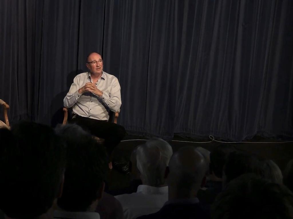 Former England cricketer and BBC Test Match Special host Jonathan Agnew MBE at Kimbolton School