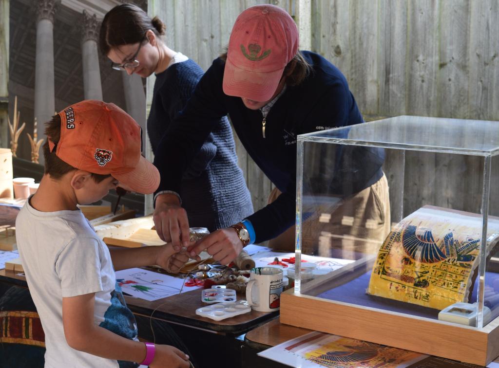 Boy taking part in science activity