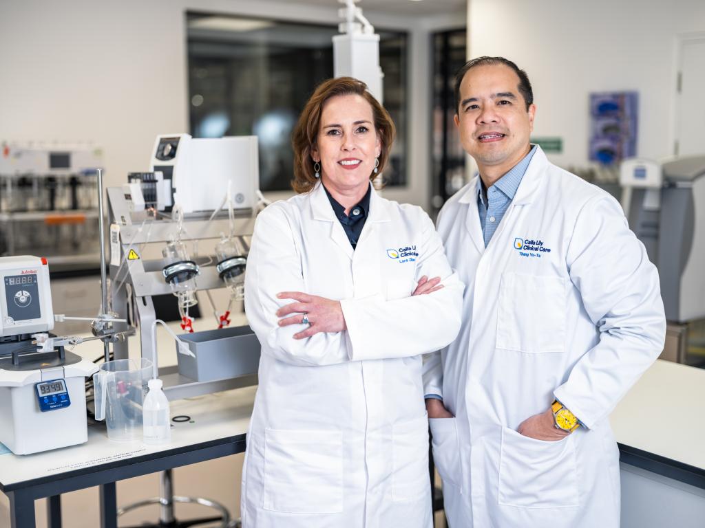 Dr Lara Zibners, Co-founder and Chairman (left), and Thang Vo-Ta, Co-founder and CEO (right), Calla Lily Clinical Care