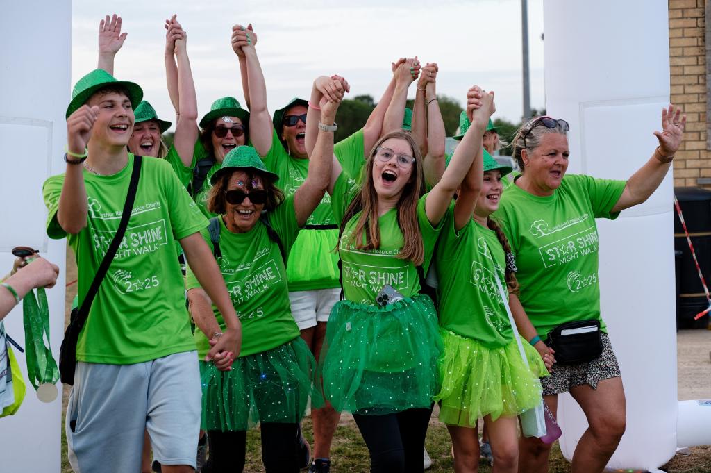 Finish line for the Star Shine Night Walk 2025