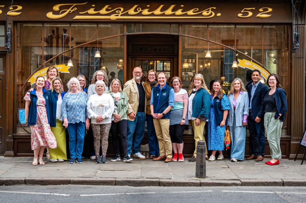 Celebrations at the launch of ACT's 30th birthday launch at Fitzbillies