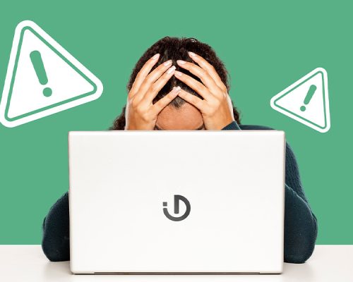 Client looking at their branding mistakes