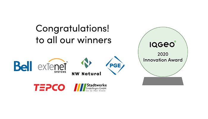 IQGeo awards - winners' logos
