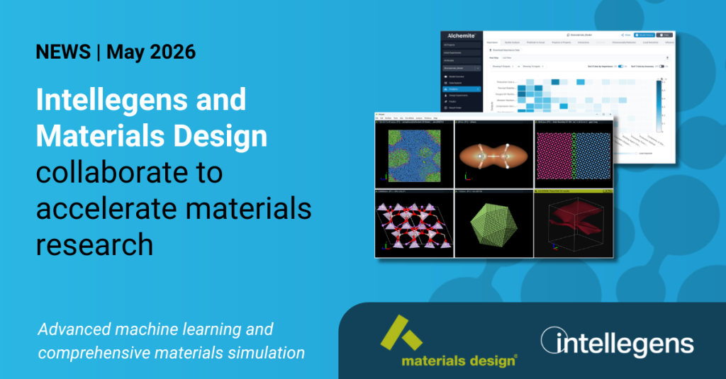 Intellegens and Materials Design announce collaboration