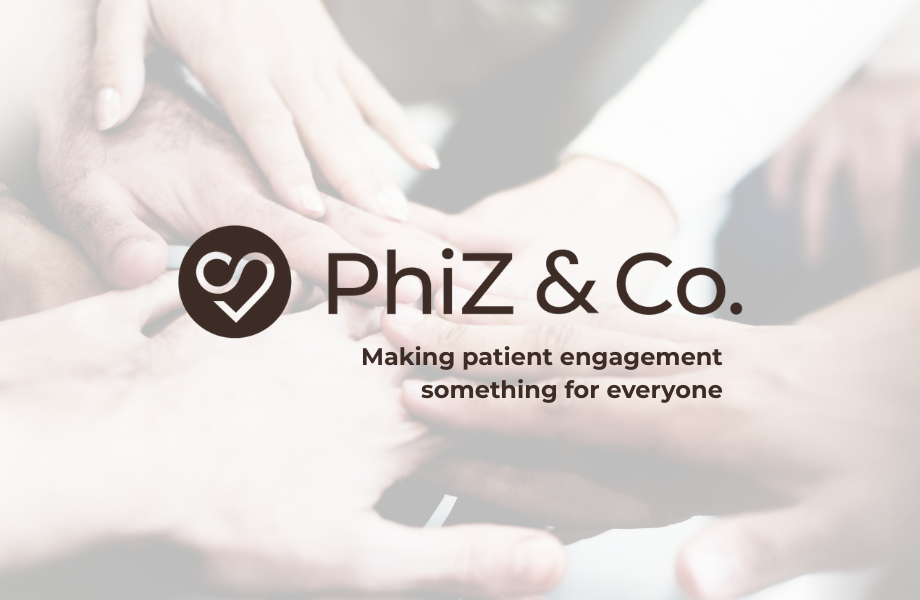 Image with PhiZ & Co logo on it and the tagline 'Making patient engagement something for everyone'