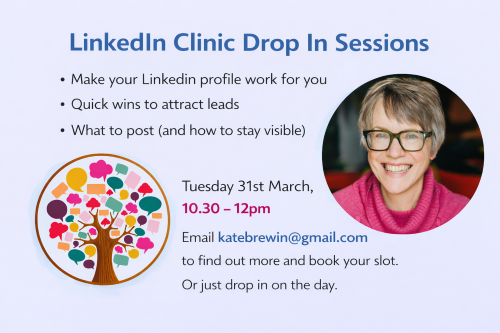 LinkedIn Drop-in session. Tuesday 31st March, 10.30am - 12 noon at The Hub café at the EpiCentre, Haverhill 