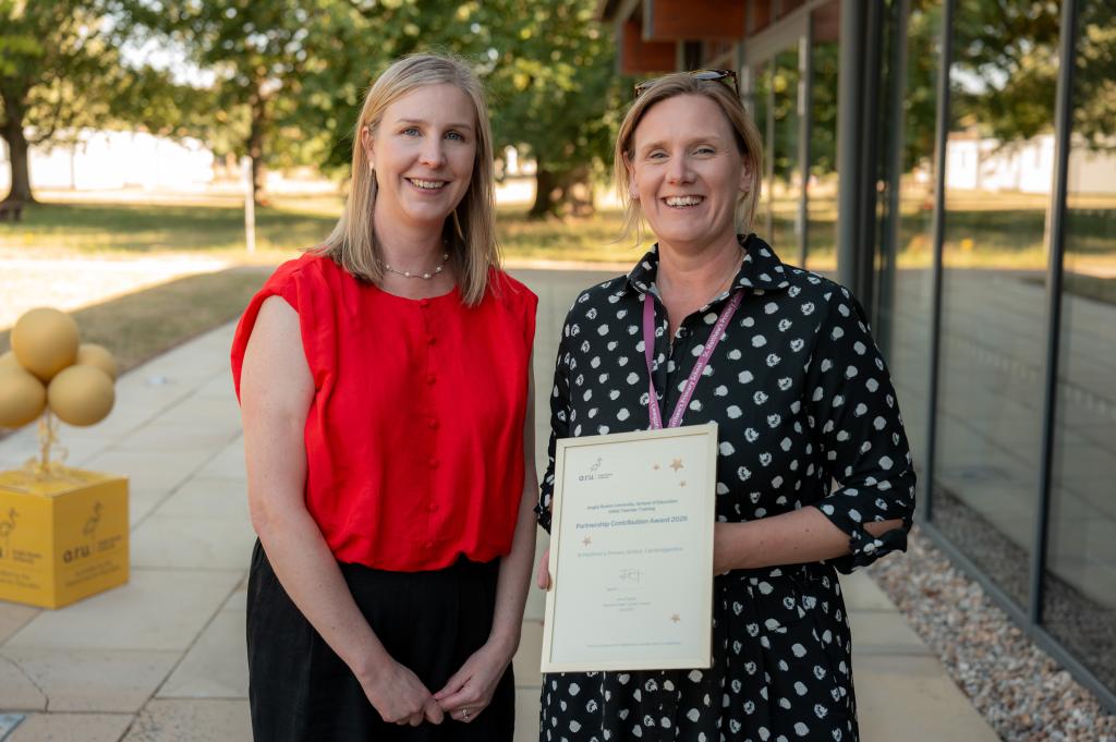 Kate Spencer Allen and Rachel Minett St Matthews primary school Partnership Contribution Award