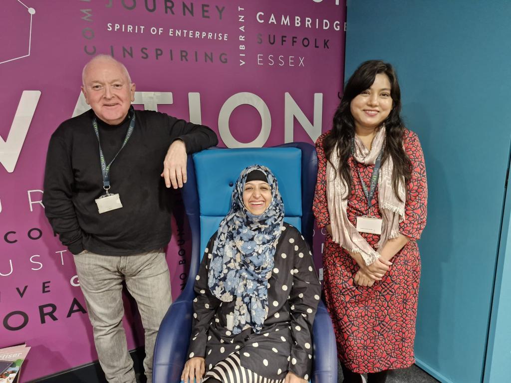team photo – L>R - Ivan Pinson, Dr Juvaria Syeda, Dr Ruhkshinda Wasif.