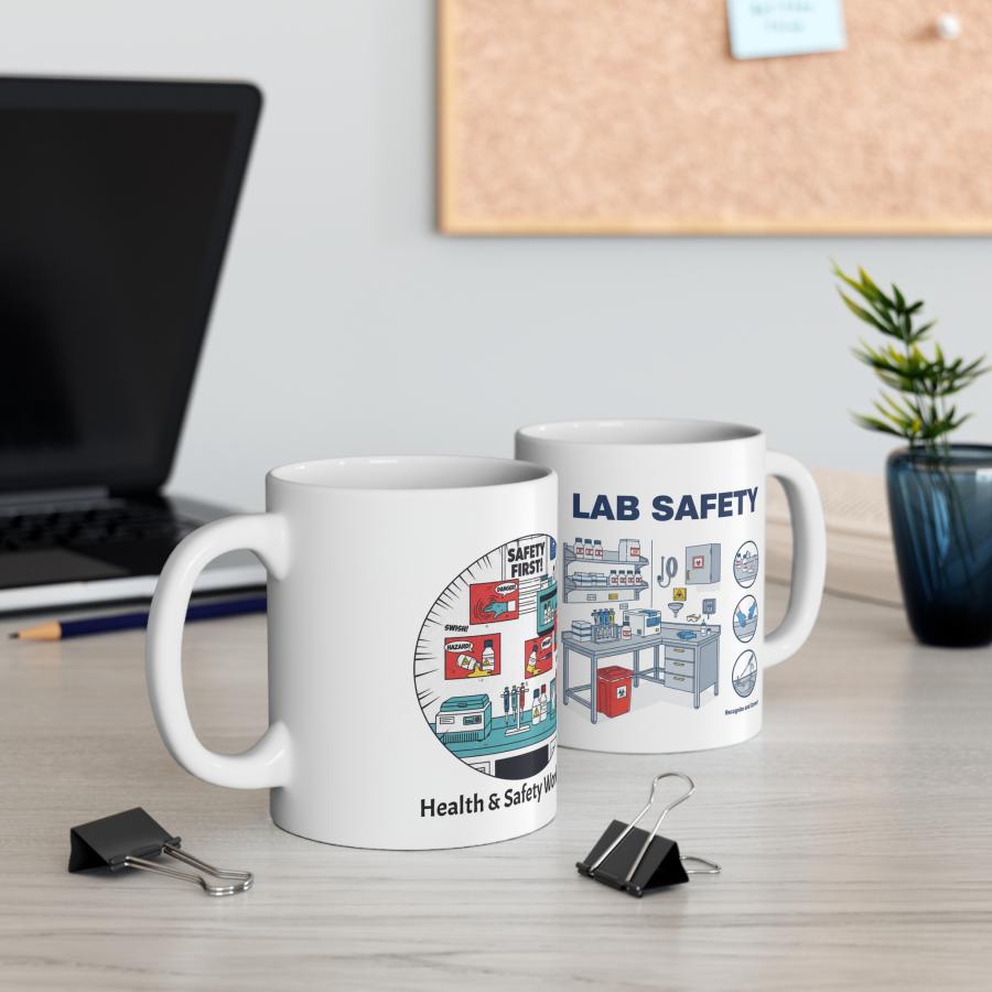 Lab Safety Mug with personalisation | £8.99 (free delivery)