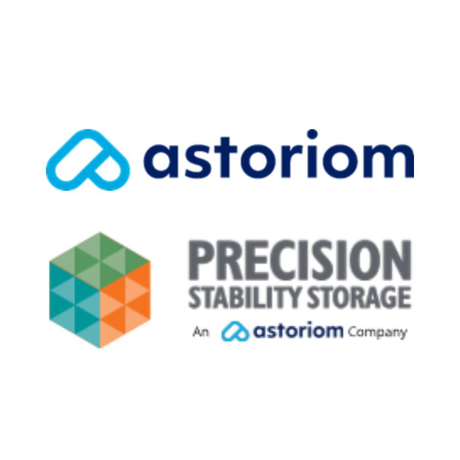 Astoriom  and Precision Stability Storage Logos