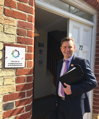 Dr Nik Johnson on the threshold of the Mayor's office