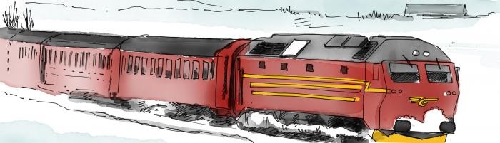 Norway train illustration