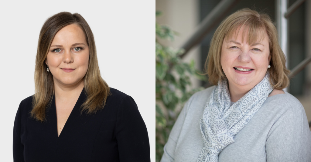 Headshots of Dr Ola Wlodek, CEO at Constructive Bio and Dr Jill Reckless, CEO at RxCelerate. 