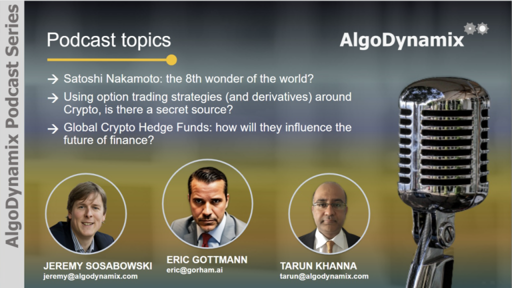 Detailed and insightful related discussions will take place during the AlgoDynamix Podcast Series later this week. Sign up details below and replay/recording will be available to those that have registered!