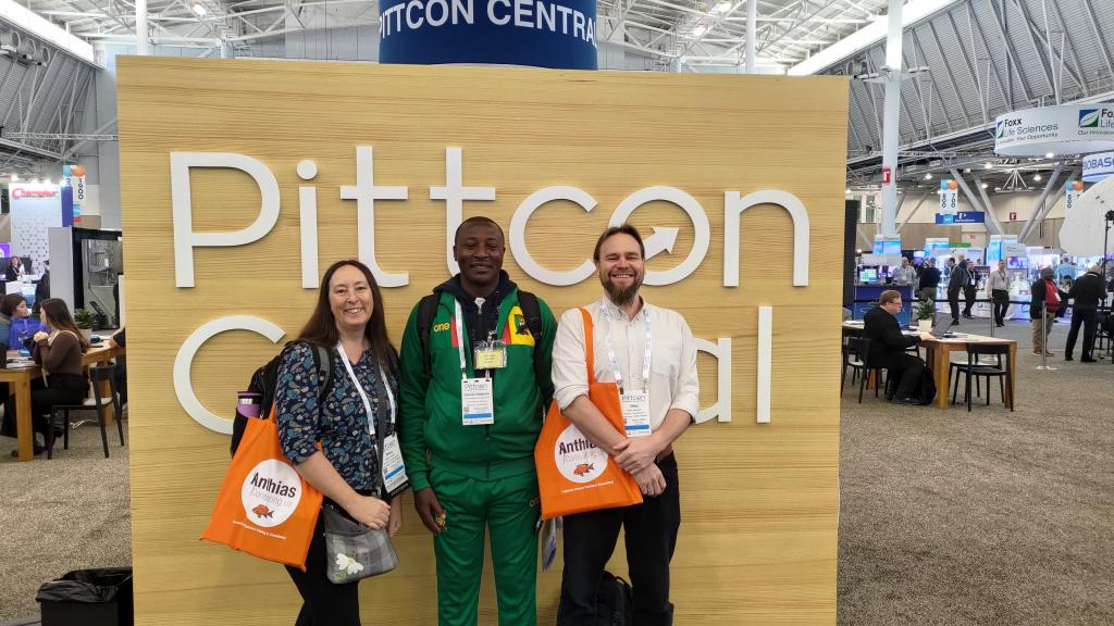 Diane Turner, Yannick Oyono and Giles Edwards at Pittcon 2025