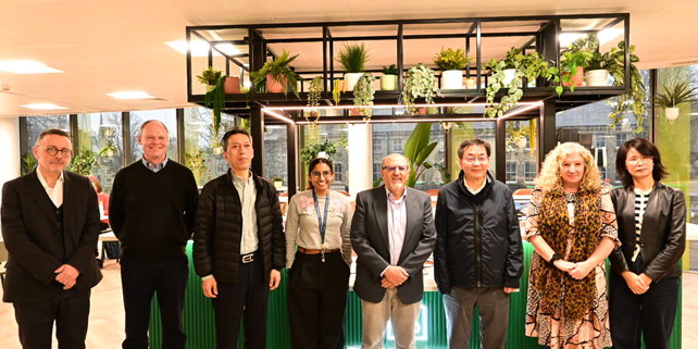 Representatives from Cambridge organisations and the visiting JSAST delegation at the Innovate Cambridge office, following the roundtable exchange hosted at The Glasshouse.