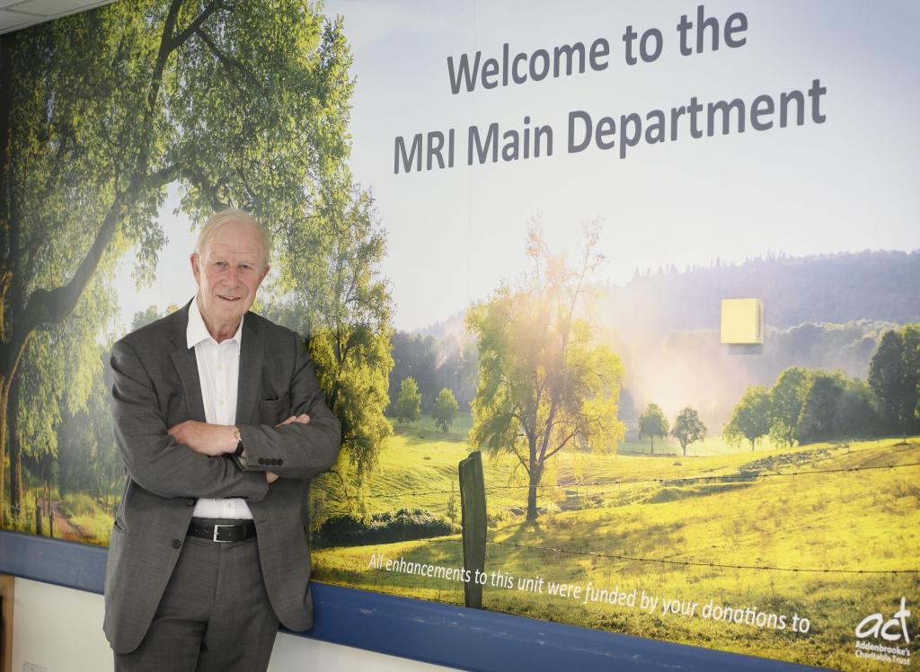 Professor Dixon in the MRI Department of Addenbrooke's