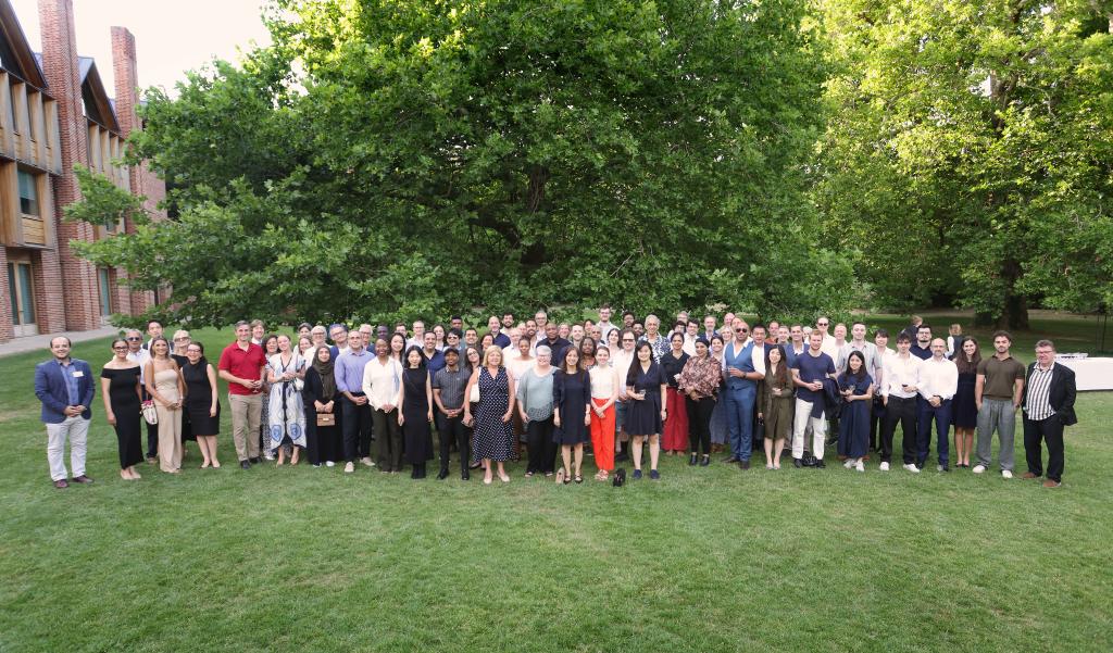 The Impulse 2026 cohort with contributors in the Magdalene College Gardens
