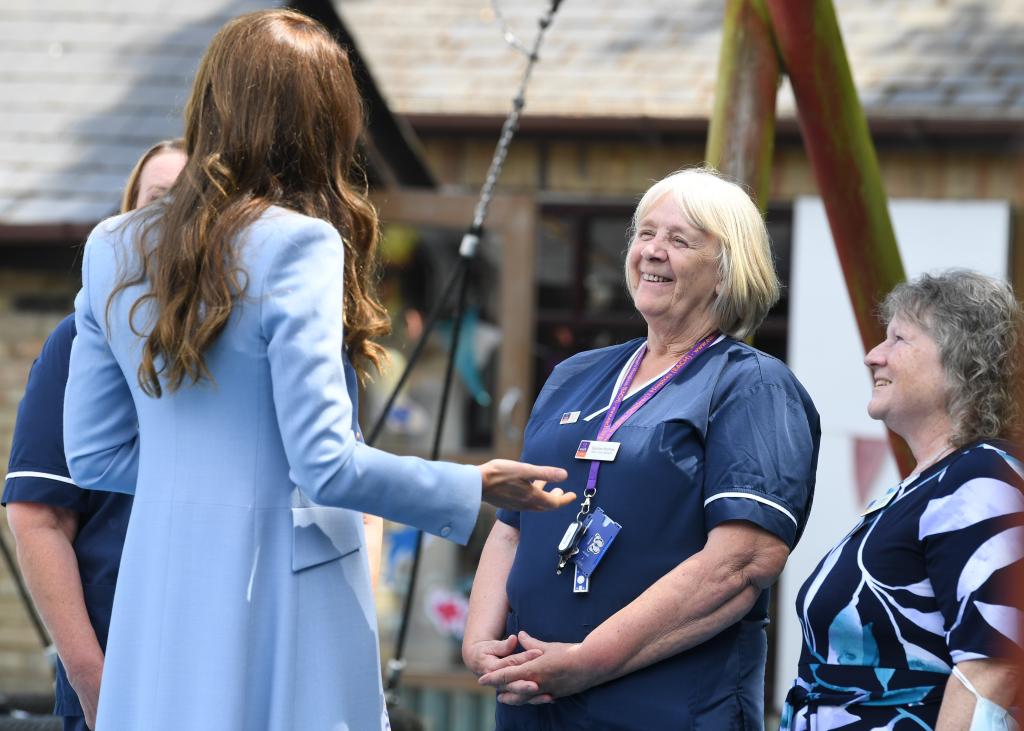 Sandra Holmes meets The Princess of Wales during her visit to Milton in June 2022