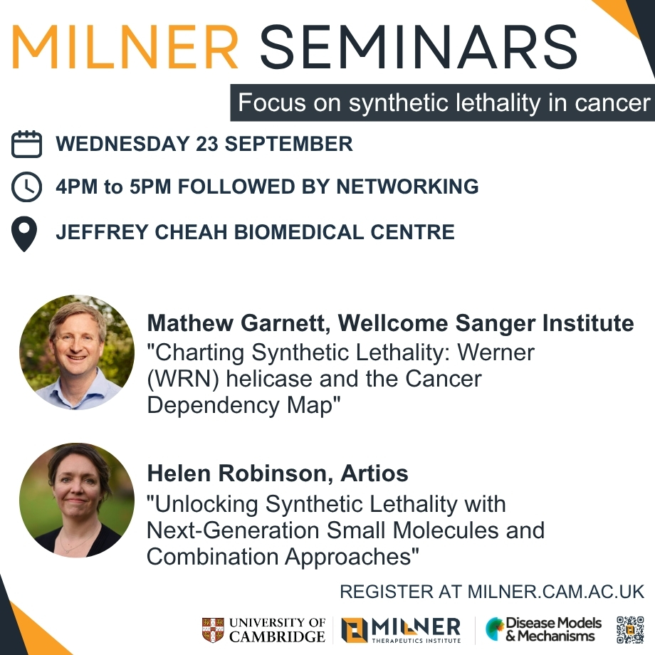 Milner Seminar: Focus on synthetic lethality in cancer