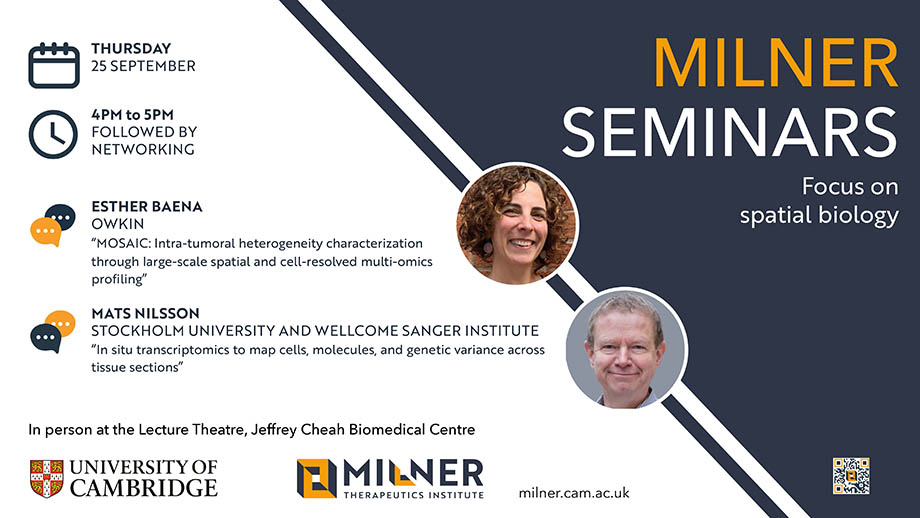 Milner seminars - focus on spatial biology, 25 September 2025