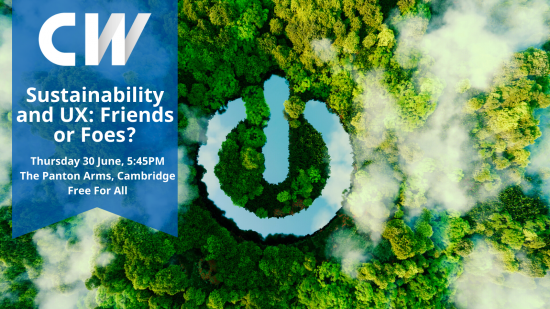 CW Sustainability and UX event poster