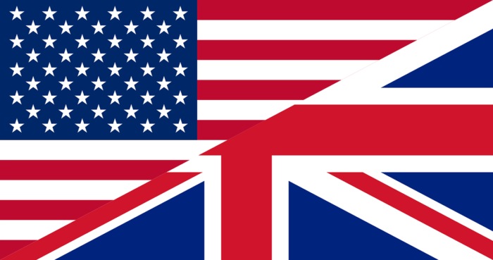 Flags of American and Union Jack