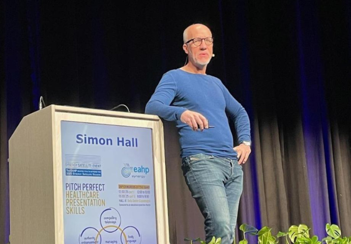 Simon giving a presentation