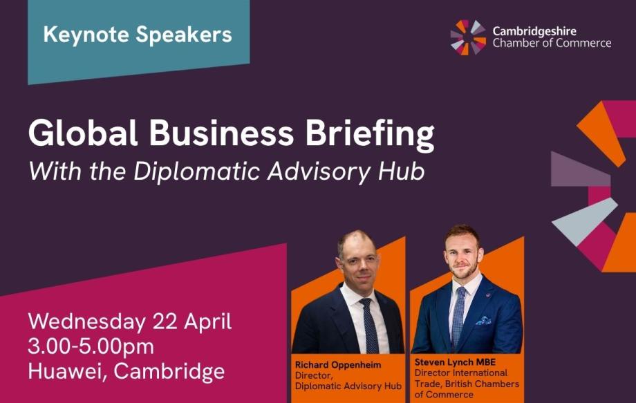 Global Business Briefing - guest speakers from Diplomatic Advisory Hub and British Chambers of Commerce