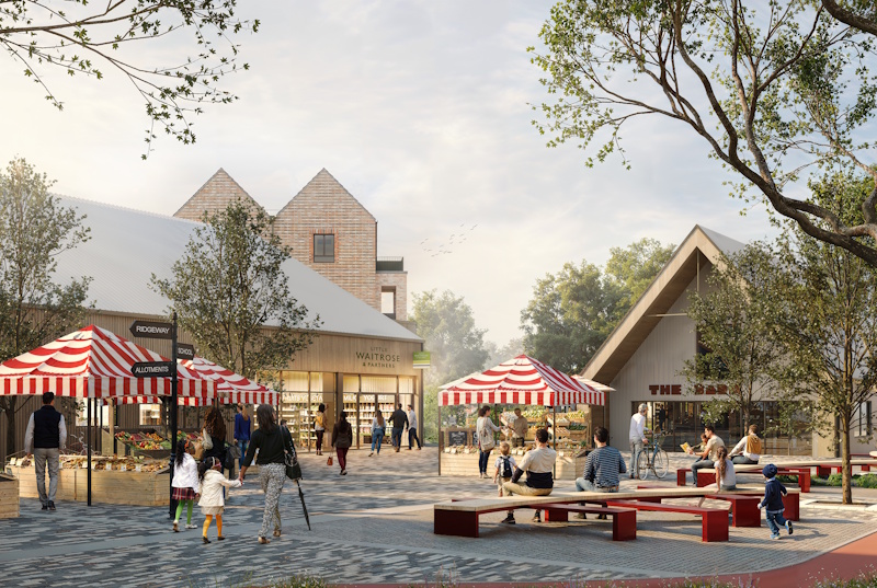 Computer generated image of the village